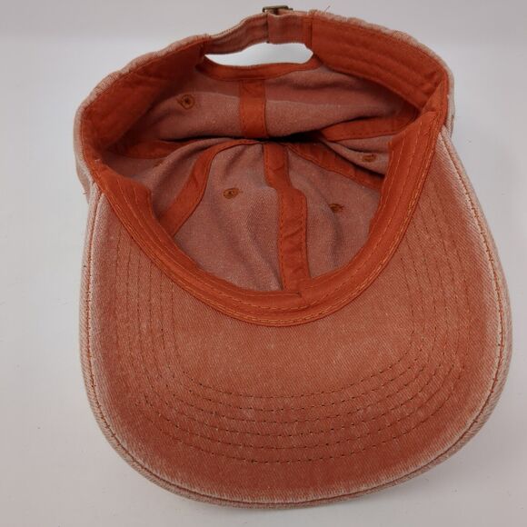 Unbranded Slideback Hat Orange One Size Solid Adjustable 6 Panel Blank - Picture 6 of 8